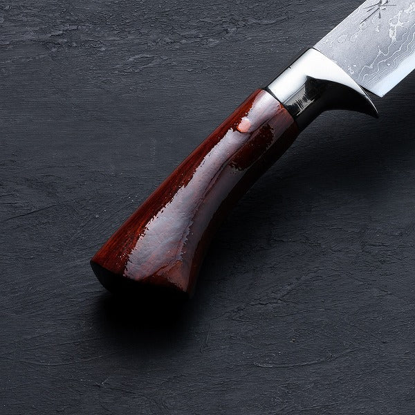 Azuma Shusaku Damascus Blue Paper Steel Hatchet, Western Lacquer Finish